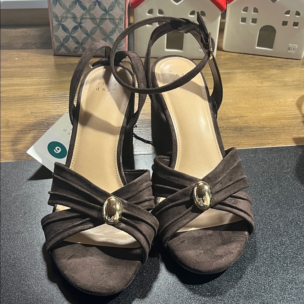 Brown Suede Women's Sandals